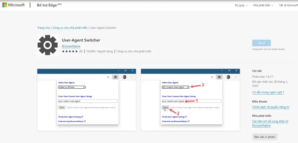 How to change User Agent on Microsoft Edge and Internet Explorer